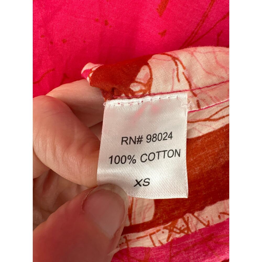 House of Harlow Dress Womens XS Pink Beachy Resort Cotton Skirt Bohemian Flowy - Picture 4 of 7